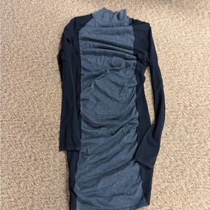 Express Black and Gray Long Sleeve Dress